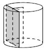Радиус основания цилиндра равен ..., а его образующая равна .... Сечение, параллельное оси цилиндра, удалено от неё на расстояние, равное ....