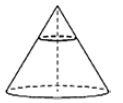 Площадь основания конуса равна .... Плоскость, параллельная плоскости основания конуса, делит его высоту на отрезки длиной ... и ..., считая от вершины. Найдите площадь сечения конуса этой плоскостью.